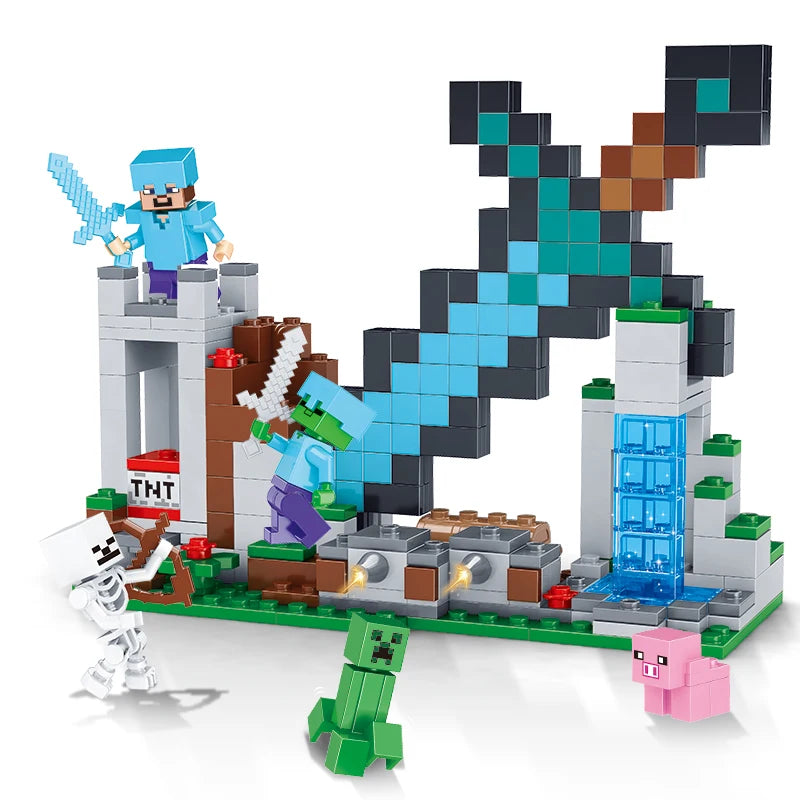 1089pcs My World Building Blocks Set Mechanism Mountain Cave Kids Interactive STEM Educational Toy Creative Gifts for Boys Girls