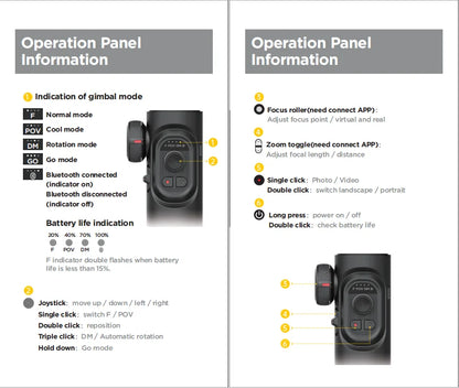 AOCHUAN 3-Axis Handheld Gimbal Stabilizer SmartXE for Smartphone for iPhone Android AI Face Tracking TikTok Vlog