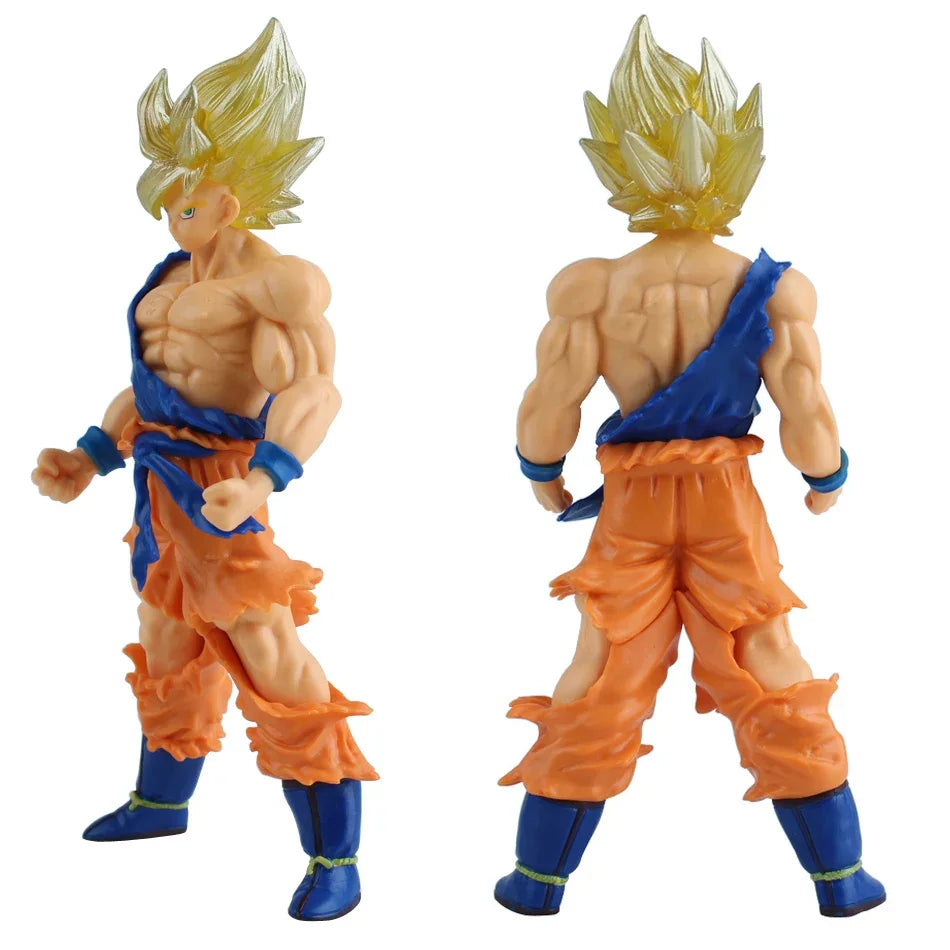 17-18CM Anime Dragon Ball Z Super Saiyan Son Goku Broly Vegeta Anime Action Figure Model Gifts Collectible Figurines for Kids