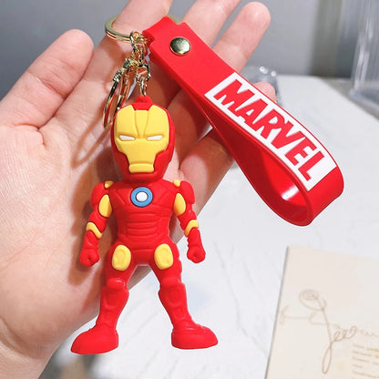 Classic Marvel Spider Man Annihilation Iron Man 3D Doll Car Keychain Pendant Ornament Night Market Wholesale