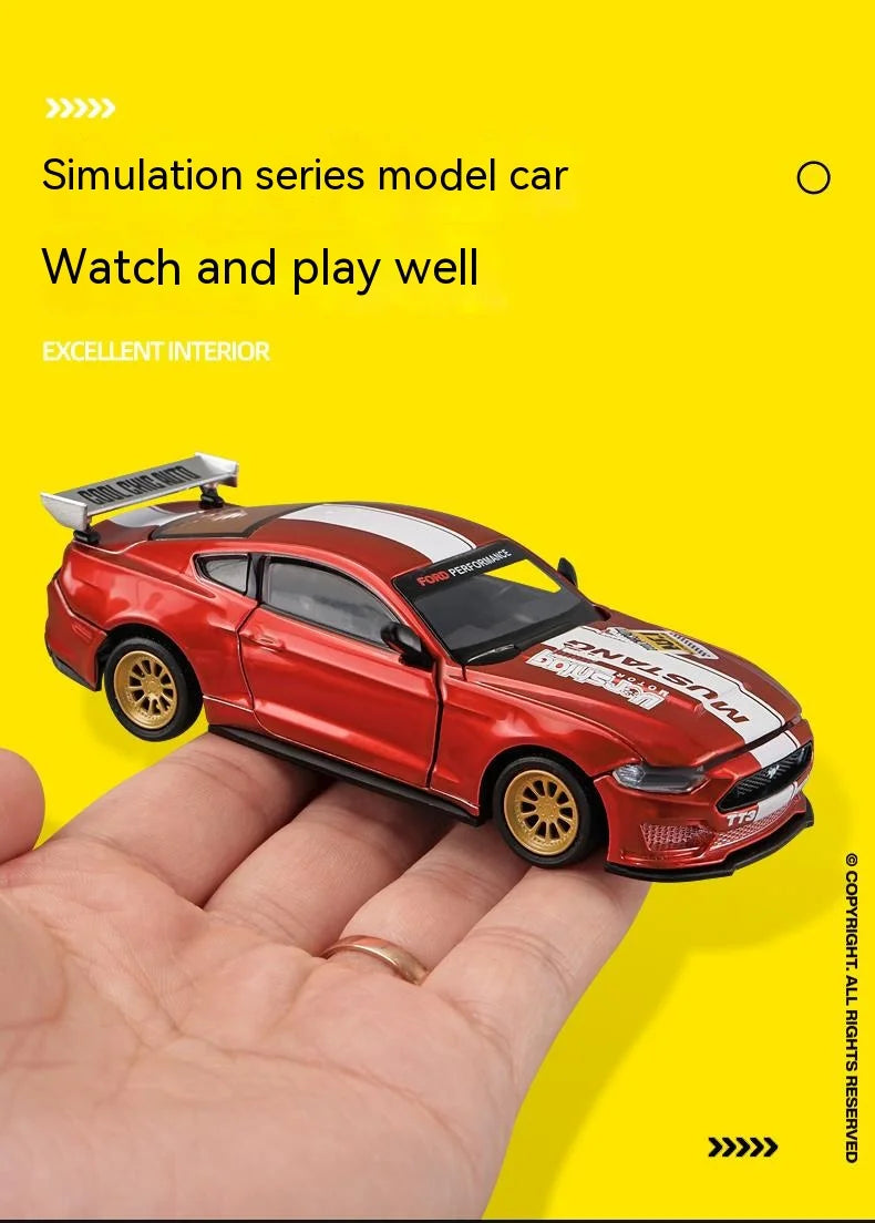 CCA DIY Customizable 1:43 Scale Ford Mustang Alloy Car Model Kit - Unique Racing Car Collectible for Hobbyists & Enthusiasts