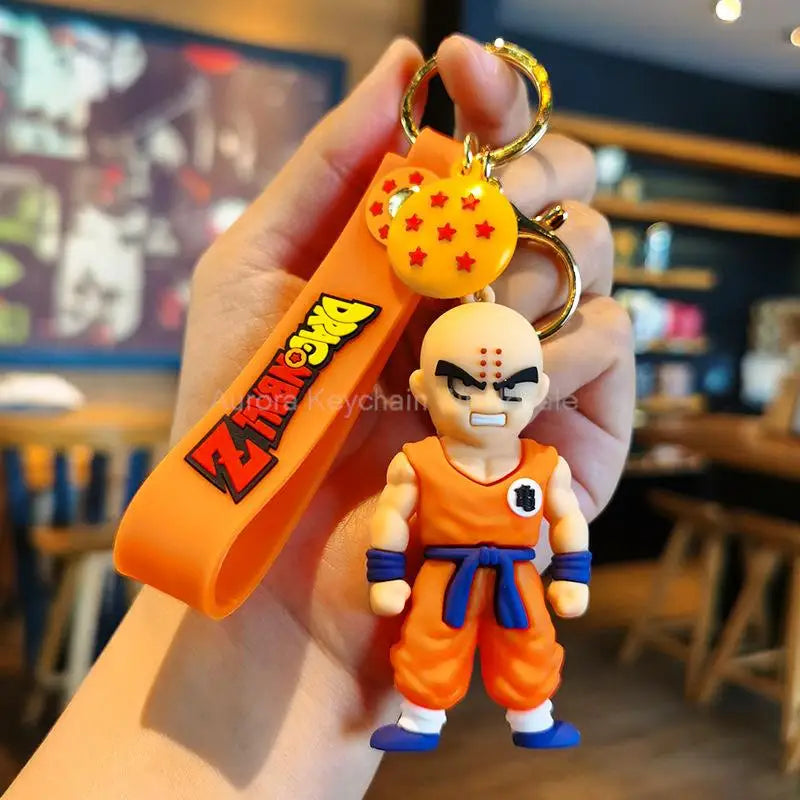 Anime Dragon Ball Keychain Z Super Saiyan Son Goku Bulma Broly Piccolo Majin Buu Series Car Pendant Keyring Kids Toys Gifts