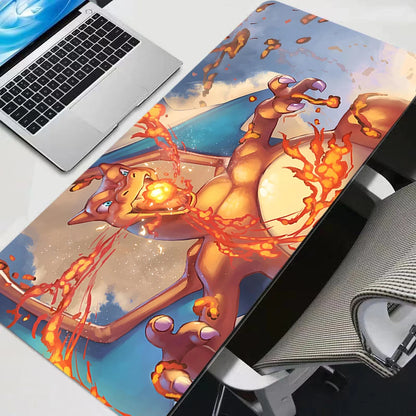 Gaming Mouse Pad P-pokemon Charizard Home New HD Pc Mousepad XXL keyboard pad Non-Slip Office Carpet Laptop Mice Pad Gift