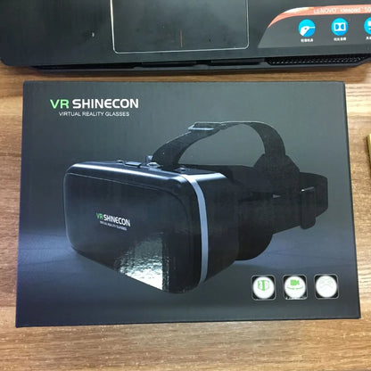 Shinecon VR Glasses 3D Virtual Reality Headset Devices Viar Helmet Goggle Lenses Smart For Phone Cell Smartphone Game Mobile Set