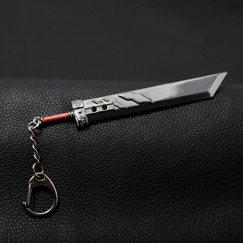 Game Final Fantasy 7 Keychain Cloud Strife Buster Metal Weapon Pendant Key Chain For Cosplay Props Unisex Pendant Jewelry Gift