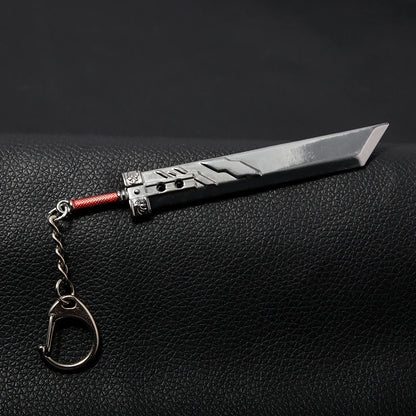 Game Final Fantasy 7 Keychain Cloud Strife Buster Metal Weapon Pendant Key Chain For Cosplay Props Unisex Pendant Jewelry Gift