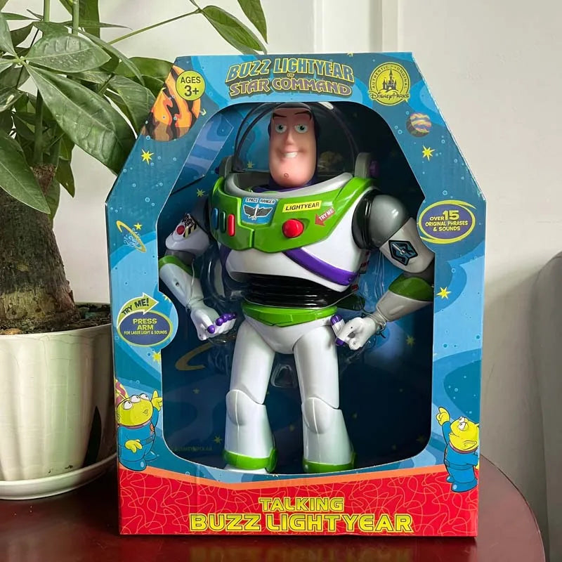 Story 3 4 Talking Woody Jessie Buzz Action Figures Real Cloth Body Doll Model Toys Voice Doll Collection Desk Ornament