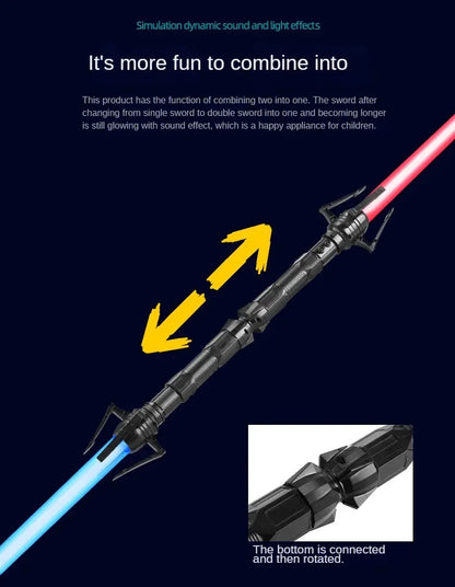 Telescopic Sword 75cm RGB Light Saber 2 In 1 7-Color/1 Color Lightsaber for 3+ Kids Laser Sword Toy Party Glow Swords Coser Toy