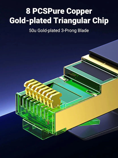 MIZIQIER long CAT 8 Flat Network Internet Cable 40Gbps SFTP RJ45 LAN Cable Patch Cord for Modem Router Gaming PC PS4/5/6 Xbox