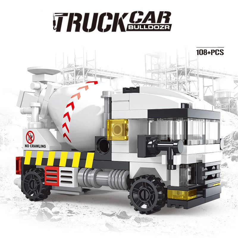 NEW DIY MOC City SWAT Super Police Sports Car Truck Dual-Rotor Helicopter Famous Building Blocks Bricks Kits Classic Model