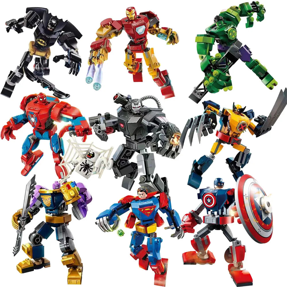 76270 76302 Superhero Bricks Avengers Thor Iron Man Thanos Assemble Compatible Action Figure Toy Building Blocks Model Ornament