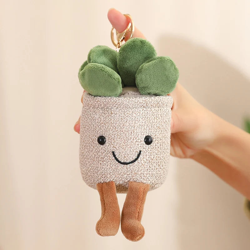 Cartoon Cute Hot Sale Cake Plush Doll Pendant Succulent Flower Tulip Plant Potted Plush Toy Home Decoration Gift For Children
