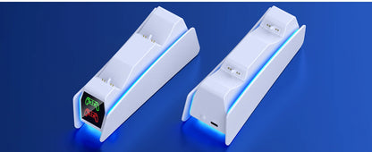 Estação de carregamento do controlador para playstation 5 carregador rápido duplo indicador led suporte carregamento docking station ps5 acessórios