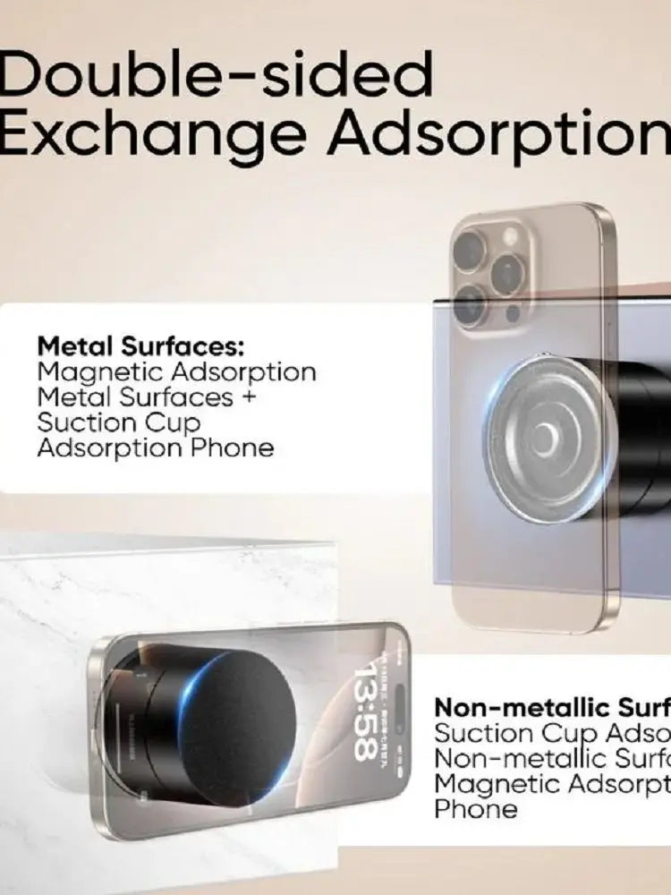 Suction Cup Magnetic Phone Holder Lazy Multi-functional Foldable Storage Holder Vacuum Suction Phone Holder