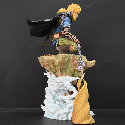 38cm The Legend of Zelda Figure Dolls Link Action Figures Sky Sword Breath of The Anime PVC Collection Model Ornament Toys