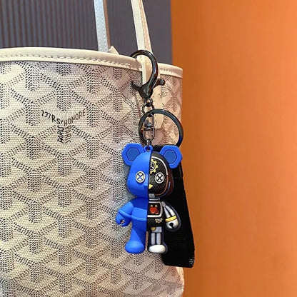 Cartoon Simple Mechanical Bear Cute Niche Doll Keychain Chain Bag Personalized Small Pendant Accessory Keychain Decorative Gifts