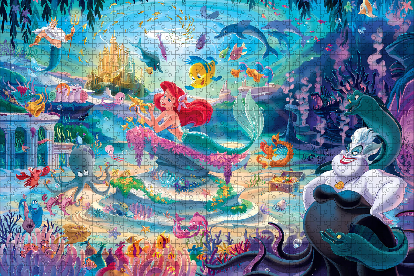 Disney Ariel Princess Mermaid 108/200/300/500/1000 piece puzzle wooden onePiece Puzzles for Adults Toys Gifts