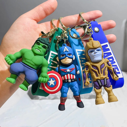 Classic Marvel Spider Man Annihilation Iron Man 3D Doll Car Keychain Pendant Ornament Night Market Wholesale