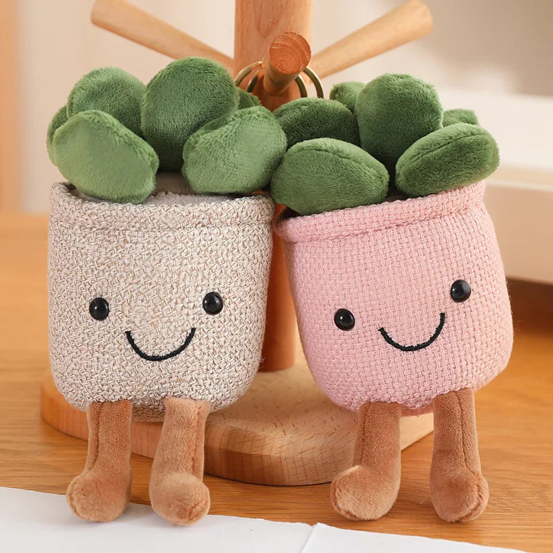 Cartoon Cute Hot Sale Cake Plush Doll Pendant Succulent Flower Tulip Plant Potted Plush Toy Home Decoration Gift For Children