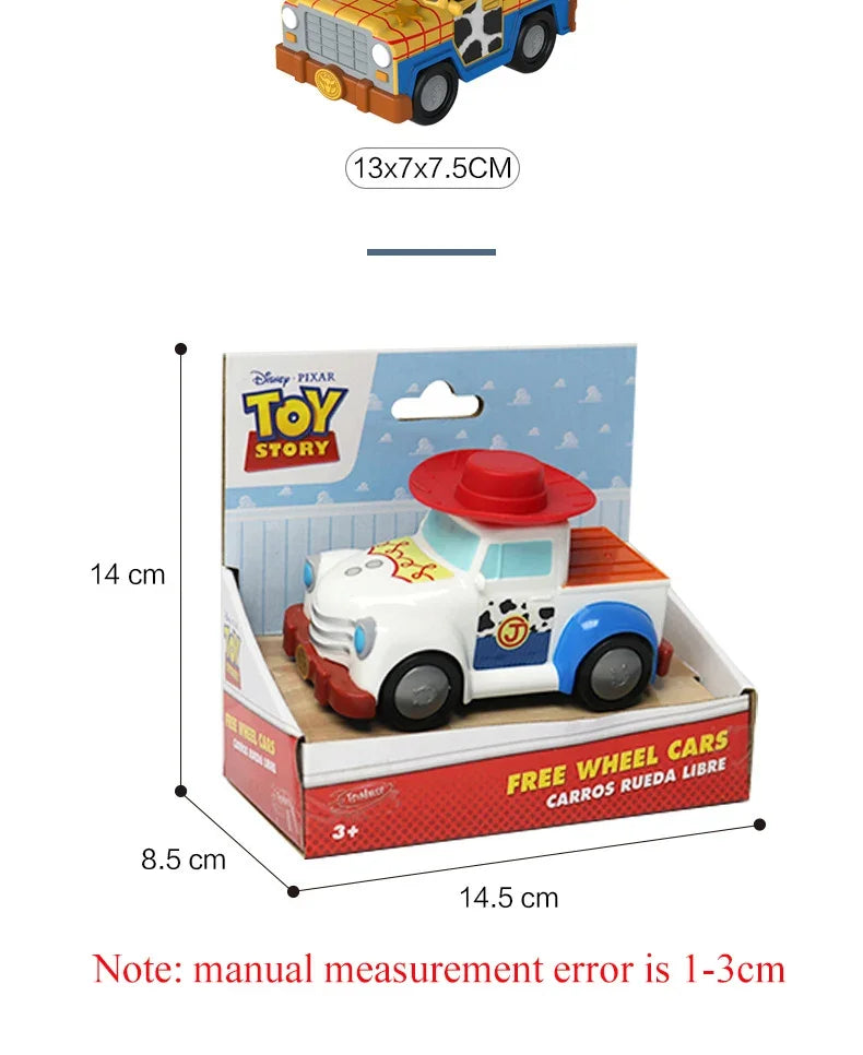 5 Styles Disney Toy Story Buzz Lightyear Woody Jessie Rex Alien Cartoon Model Inertial Pull-back Free Wheel Car Toys Kids Gift