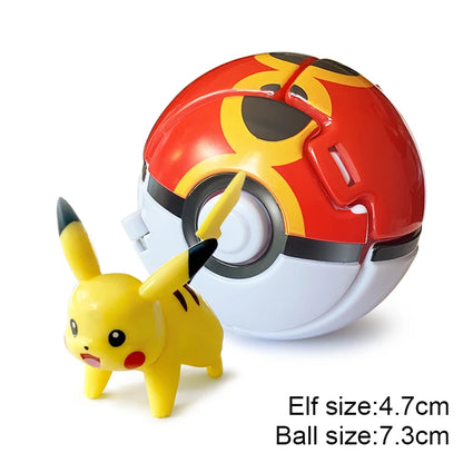 Pokemon Pokeball Anime Figure Pikachu Charizard Psyduck Pocket Monster Elf Ball Kids Toys Action Model Children's Birthday Gifts