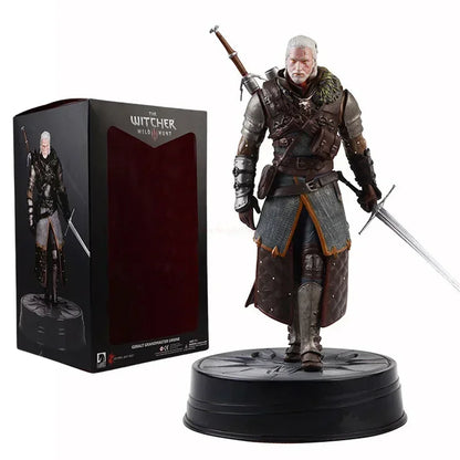 24cm  3: Wild Hunt Geralt of Rivia Action Figure Toys Game FigurinePVC Collection Model Ornaments Gift for Children