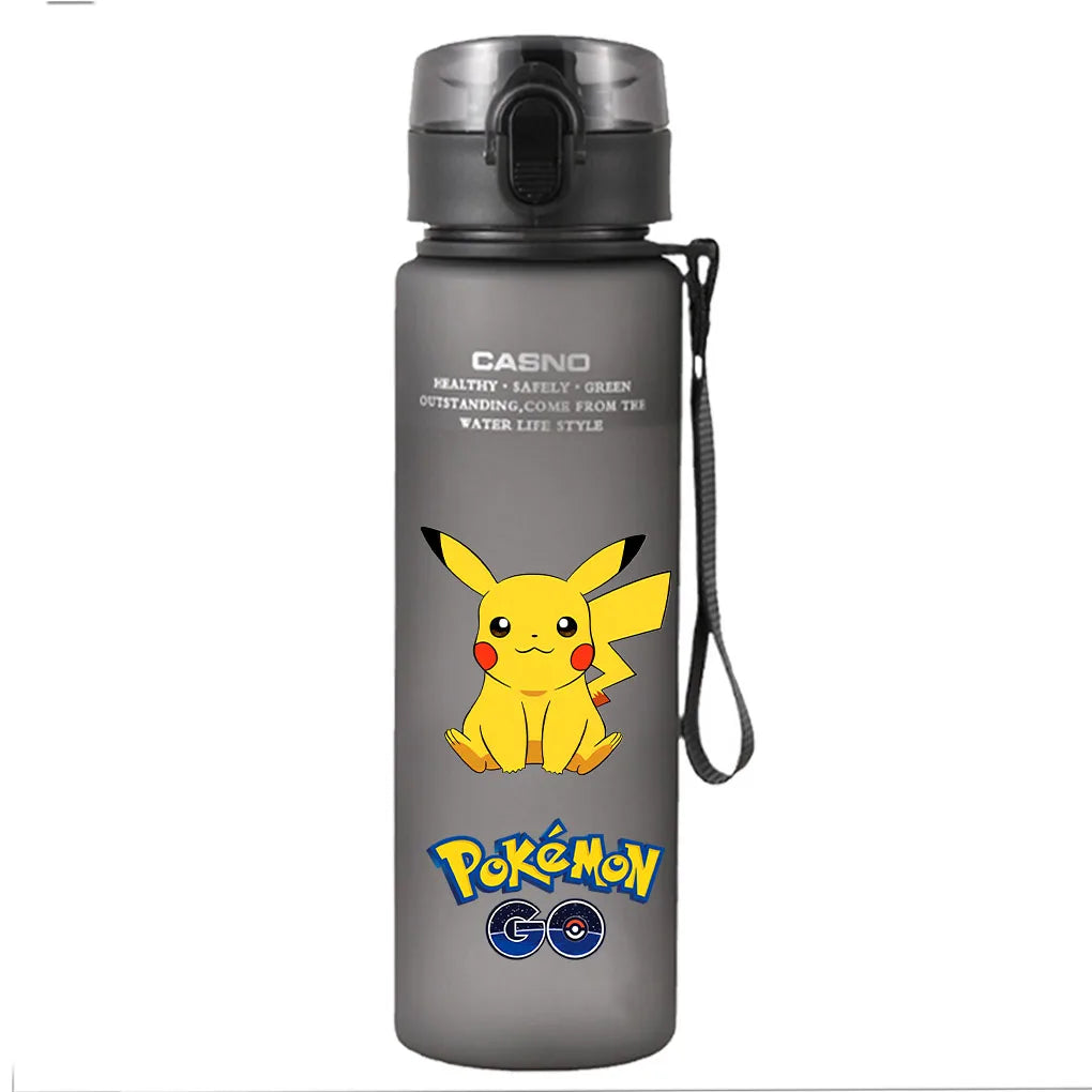 pokemon Water Bottle Large Capacity Portable Plastic Cartoon  Children fashion Kettle Adult Outdoor Sports Water Cup Gift