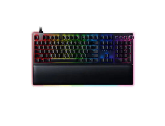 Razer Huntsman V2 104KEY Teclado para jogos Clicky / Interruptor óptico linear Doubleshot PBT Keycaps Espuma de amortecimento de som