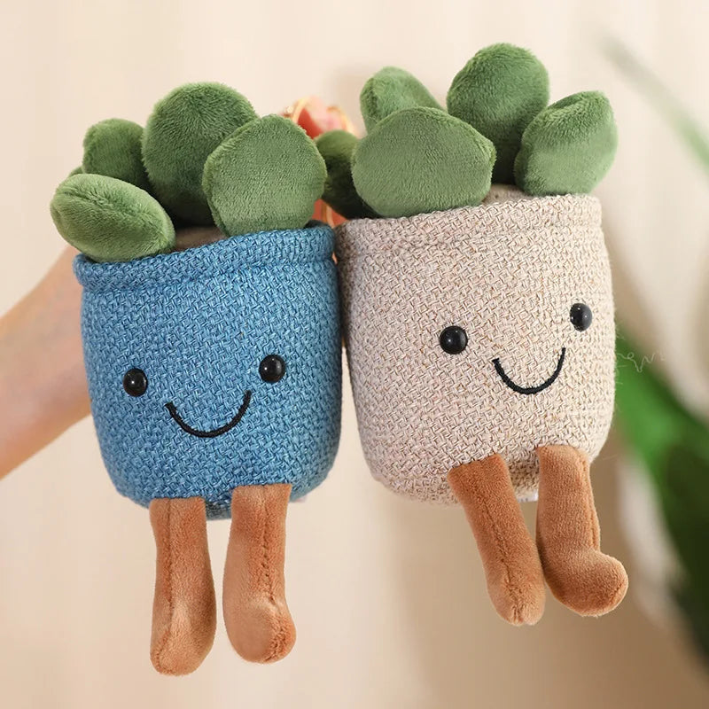 Cartoon Cute Hot Sale Cake Plush Doll Pendant Succulent Flower Tulip Plant Potted Plush Toy Home Decoration Gift For Children