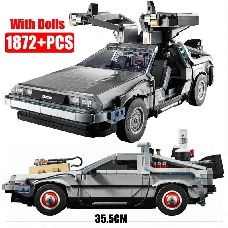 2025 New 1872Pcs Back to the Future Time Machine Building Blocks Technical Car Bricks Construct Birthday Toys Gifts For Kid Boys