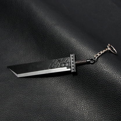 Game Final Fantasy 7 Keychain Cloud Strife Buster Metal Weapon Pendant Key Chain For Cosplay Props Unisex Pendant Jewelry Gift