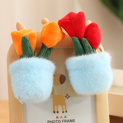 Cartoon Cute Hot Sale Cake Plush Doll Pendant Succulent Flower Tulip Plant Potted Plush Toy Home Decoration Gift For Children