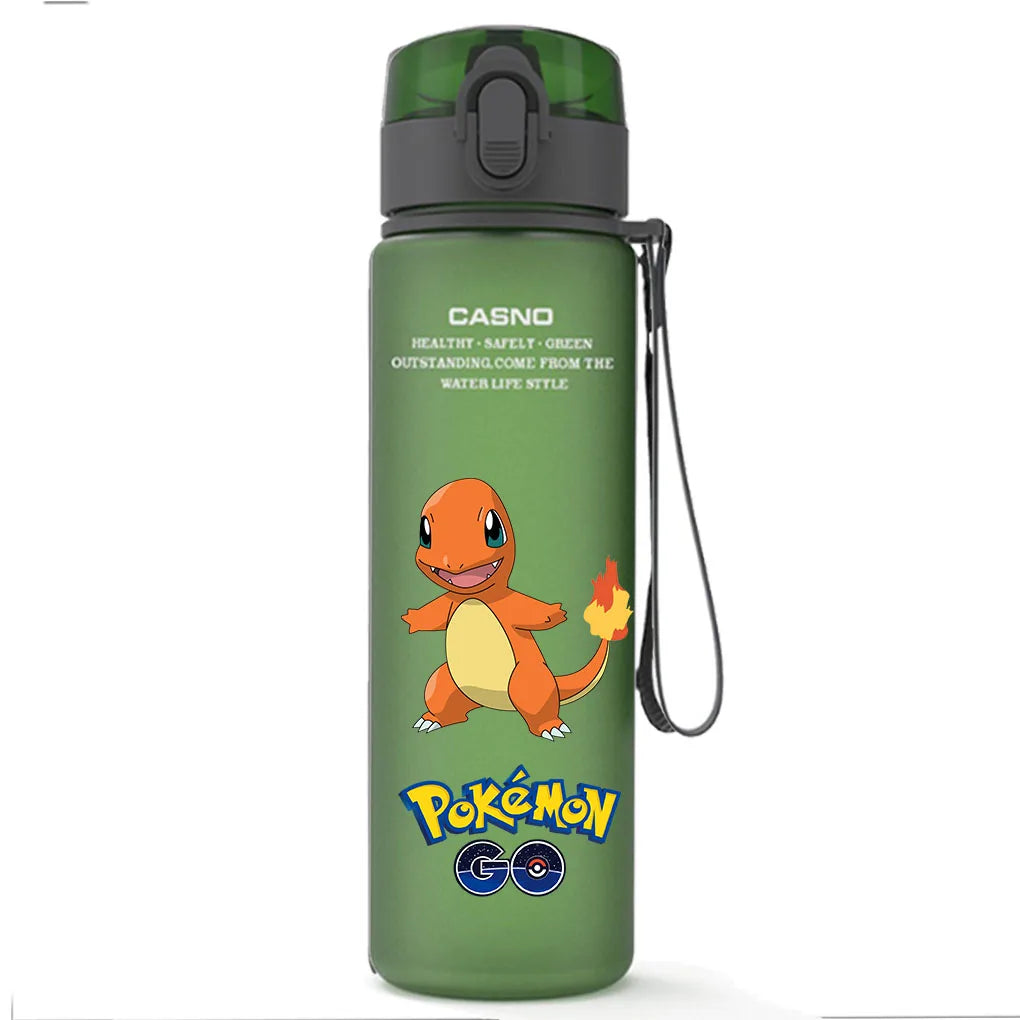 pokemon Water Bottle Large Capacity Portable Plastic Cartoon  Children fashion Kettle Adult Outdoor Sports Water Cup Gift