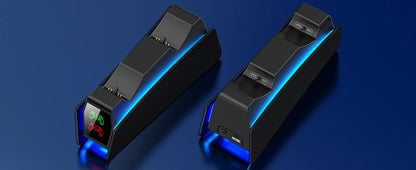 Estação de carregamento do controlador para playstation 5 carregador rápido duplo indicador led suporte carregamento docking station ps5 acessórios