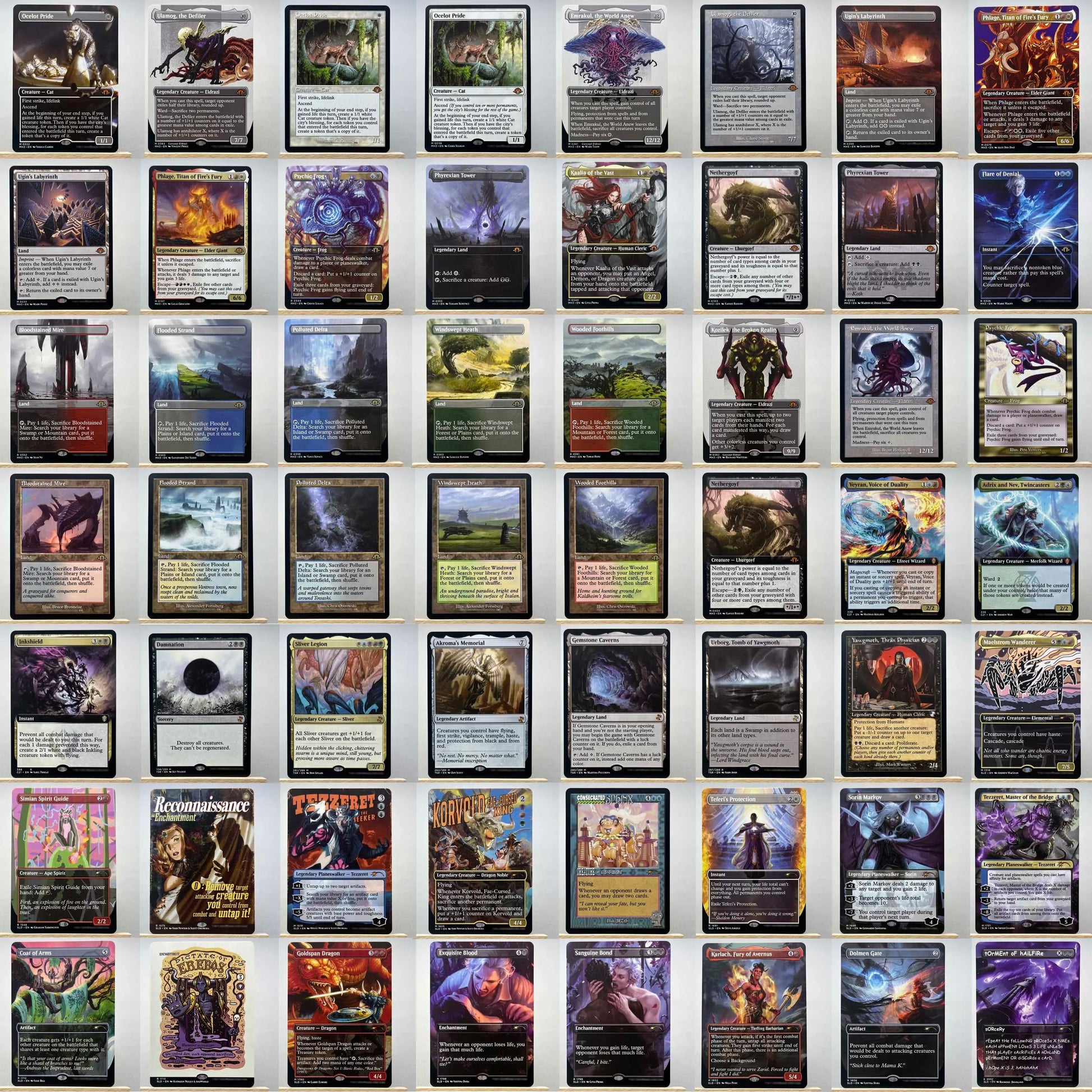 C21 TSR SLD HOLO10-02 TCG magical Cards for Home Play the Proxy Veyran Voice of Duality the Damnation Gemstone Caverns gather