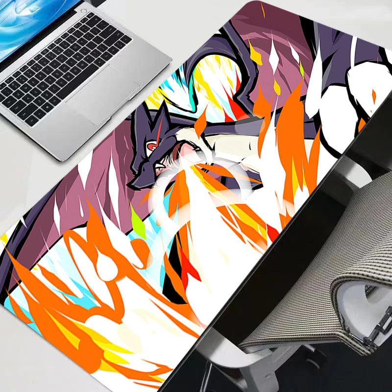 Gaming Mouse Pad P-pokemon Charizard Home New HD Pc Mousepad XXL keyboard pad Non-Slip Office Carpet Laptop Mice Pad Gift