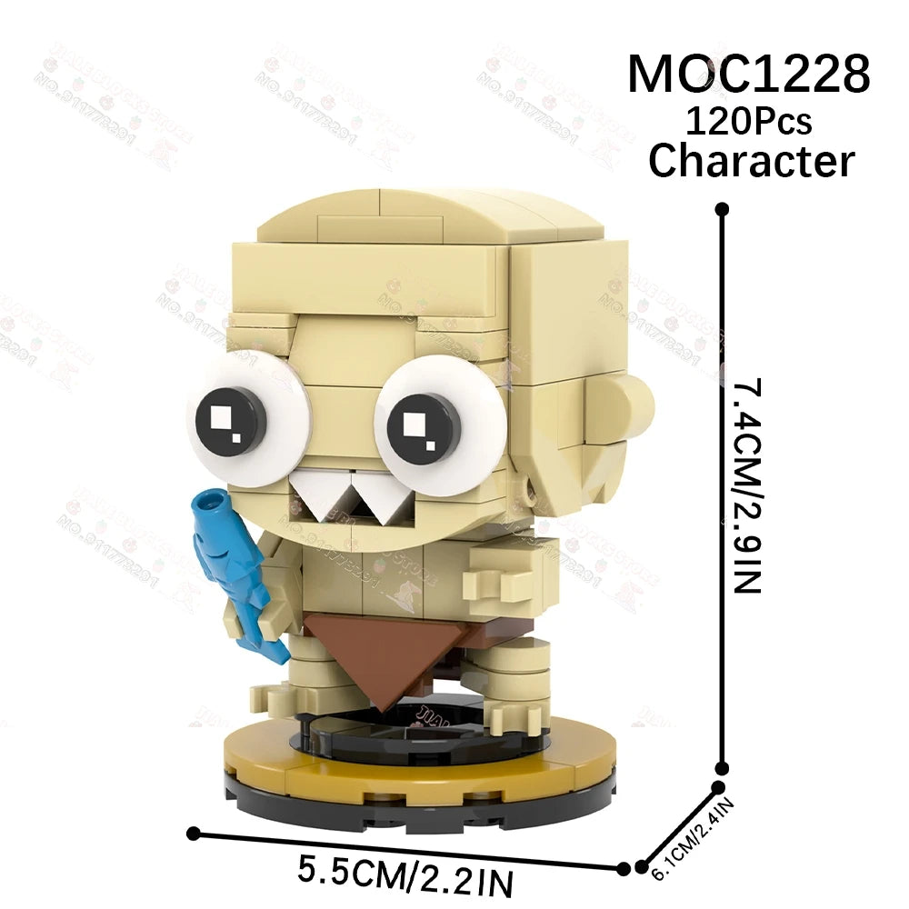 Movie Series Characters MOC Building Blocks DIY Horror Monster Demogorgon Dark Lord Wednesday Addams Models Bricks Assembly Toys