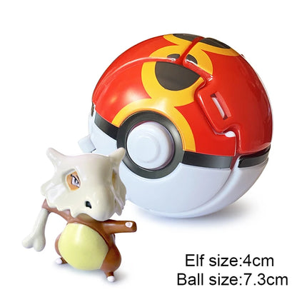Pokemon Pokeball Anime Figure Pikachu Charizard Psyduck Pocket Monster Elf Ball Kids Toys Action Model Children's Birthday Gifts
