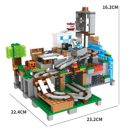 1089pcs My World Building Blocks Set Mechanism Mountain Cave Kids Interactive STEM Educational Toy Creative Gifts for Boys Girls