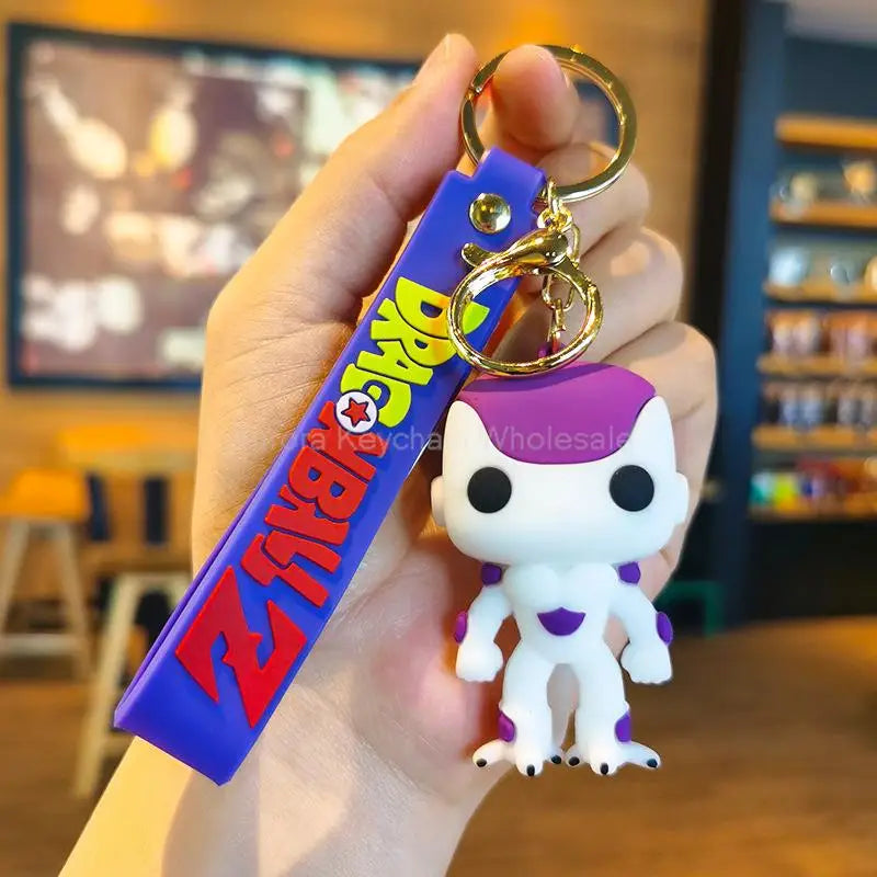 Anime Dragon Ball Keychain Z Super Saiyan Son Goku Bulma Broly Piccolo Majin Buu Series Car Pendant Keyring Kids Toys Gifts