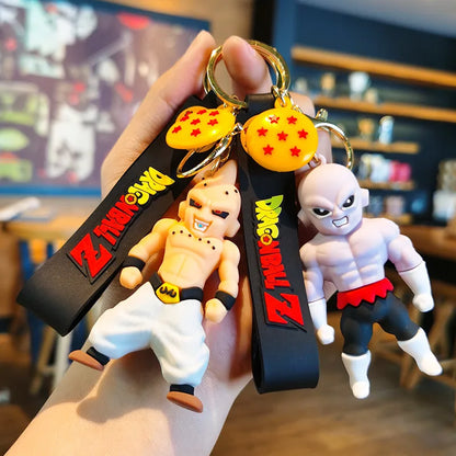 Anime Dragon Ball Keychain Z Super Saiyan Son Goku Bulma Broly Piccolo Majin Buu Series Car Pendant Keyring Kids Toys Gifts
