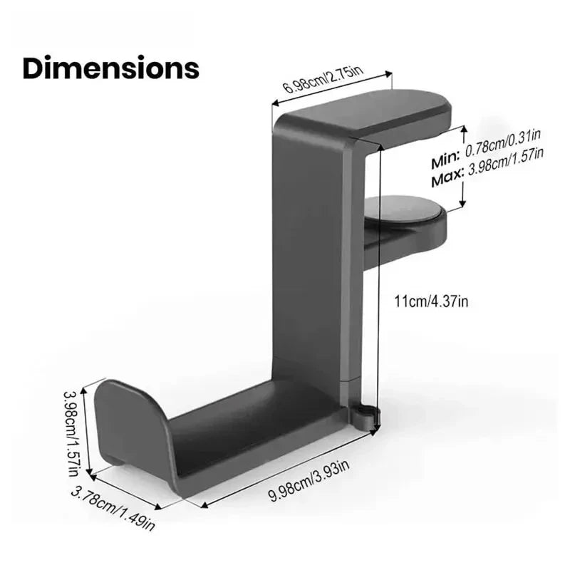 Earphone holder no punching cup holder desktop storage hook holder 360 degree rotating clothes backpack game controller holder