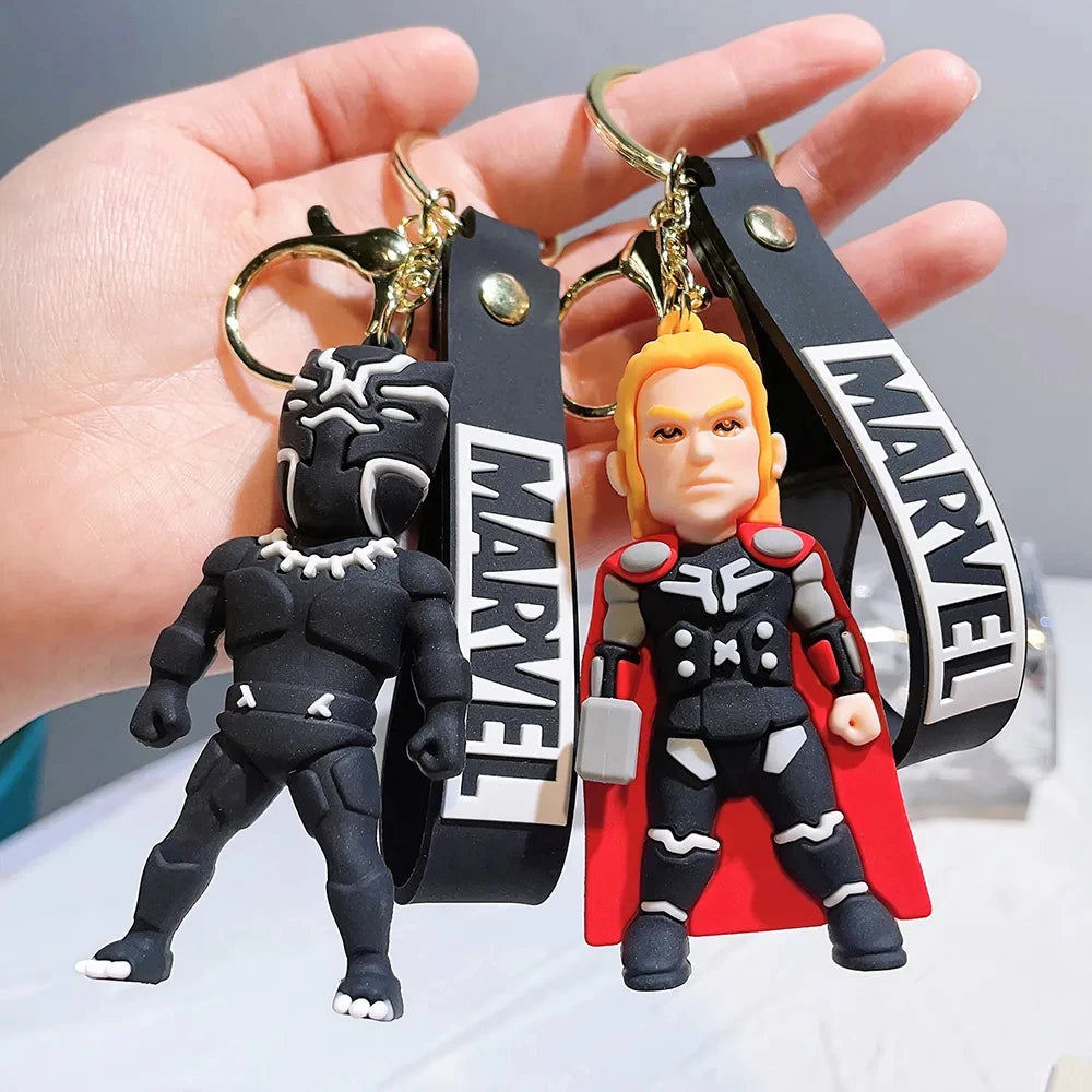 Classic Marvel Spider Man Annihilation Iron Man 3D Doll Car Keychain Pendant Ornament Night Market Wholesale
