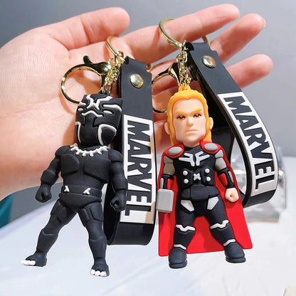 Classic Marvel Spider Man Annihilation Iron Man 3D Doll Car Keychain Pendant Ornament Night Market Wholesale