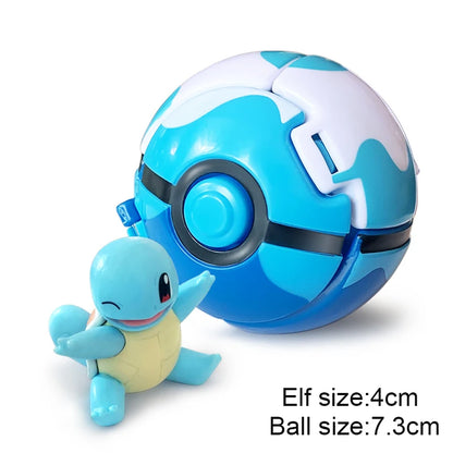 Pokemon Pokeball Anime Figure Pikachu Charizard Psyduck Pocket Monster Elf Ball Kids Toys Action Model Children's Birthday Gifts