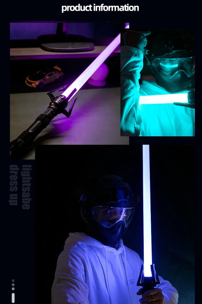 Telescopic Sword 75cm RGB Light Saber 2 In 1 7-Color/1 Color Lightsaber for 3+ Kids Laser Sword Toy Party Glow Swords Coser Toy