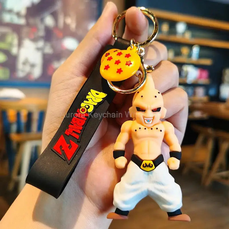 Anime Dragon Ball Keychain Z Super Saiyan Son Goku Bulma Broly Piccolo Majin Buu Series Car Pendant Keyring Kids Toys Gifts