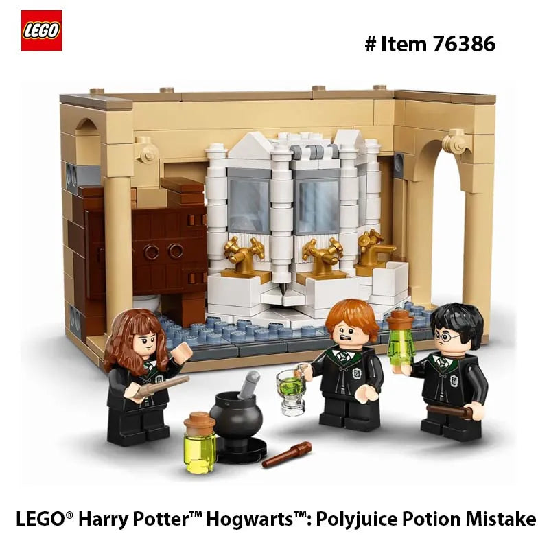 LEGO 76386 Harry Potter Hogwarts: Polyjuice Potion Mistake  Gift Idea for Grandchildren with Golden Harry Potter Minifigure