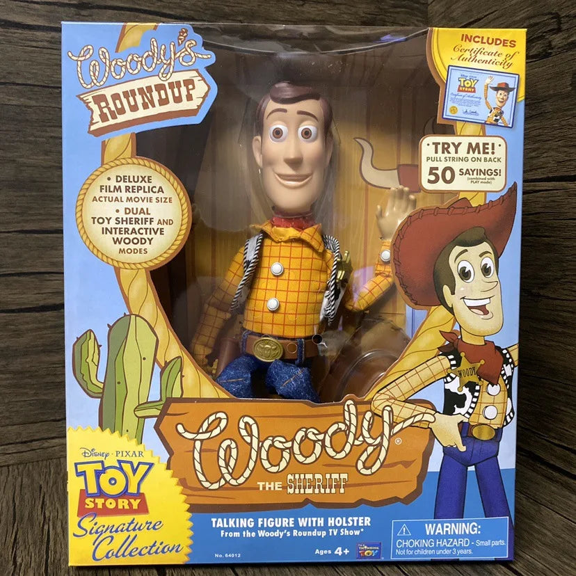 Disney High-Quality Pixar Toy Story 3 Woody Action Figures Toys Anime Collector'S Edition Moving Statues Model Doll Kids Gifts