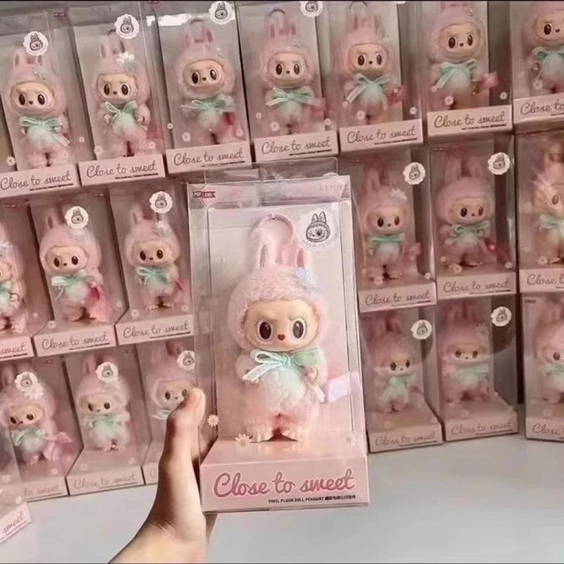 Limited  Kawaii Pink Mokoko 1st Spring Flower Sweetheart Vinyl Doll Backpack Pendant Decoration Doll Amusement Park